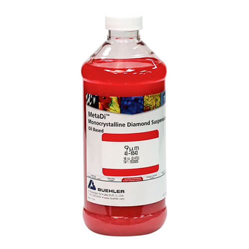 MetaDi Suspension huile, 9 µm, rouge; 470 ml